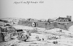 The Fort at Vauxhall erected for the defence of London during the Civil War by Unbekannt
