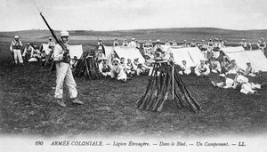 The French Foreign Legion in Their Camp