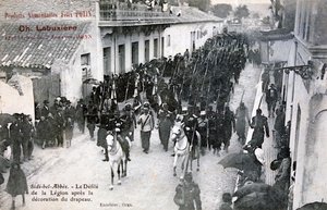 The French Foreign Legion Parading Through the Streets of Sidi Bel Abbes, Algeria