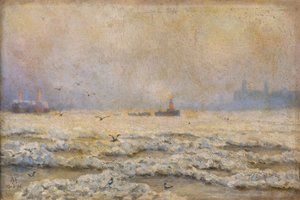 The Frozen Thames at Greenwich, 1895 by Unbekannt
