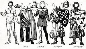 The Gallery of British Costume: Dress Worn in the Reign of the First Edward, c1934 by Unbekannt