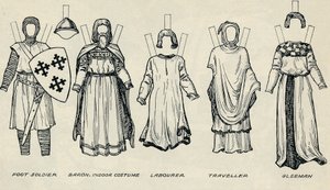 The Gallery of British Costume: Types of Dress in Early Plantagenet Times by Unbekannt