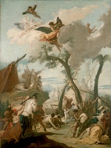 The Gathering of Manna, 17th century by Unbekannt