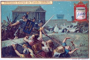 The Geese of the Capital, Liebig Continental Trade Card by Unbekannt