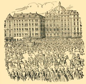 The Great Nobles of Hungary Take the Oath of Loyalty to Maria Theresa in 1740 by Unbekannt