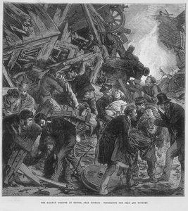 The Great Western Railway Disaster at Thorpe Near Norwich (10 September 1874) by Unbekannt