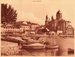 The Harbour and the Church, Saint Raphael, 1930 by Unbekannt
