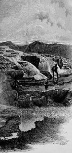 The Hot Springs near Gardiners River, 1883 by Unbekannt