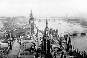 The Houses of Parliament, as Seen from Victoria Tower, Westminster, London, c1905