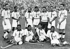 The Indian hockey team, gold medal winners, Berlin Olympics, 1936 by Unbekannt