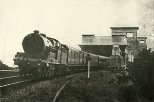 The Irish Mail Leaving the Menai Bridge, c1930