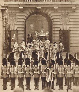 The King and Queen Leave the Palace for their Coronation by Unbekannt