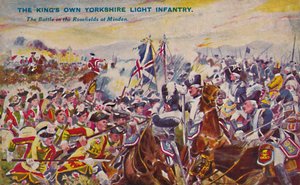 The Kings Own Yorkshire Light Infantry. The Battle in the Rosefields at Minden, 1759, 1939