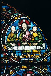 The Last Supper, Stained Glass, Chartres Cathedral, France by Unbekannt
