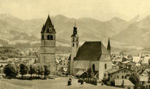 The Liebfrauenkirche and church of St Andreas, Kitzbühel, Tyrol, Austria
