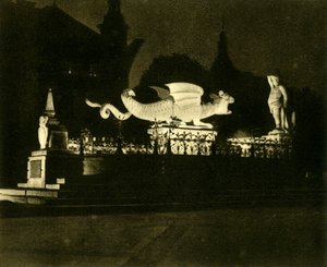 The Lindwurm Fountain, Klagenfurt, Austria, c1935 by Unbekannt