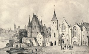 The Maison du Lieutenant and the Church of St Landry by Unbekannt