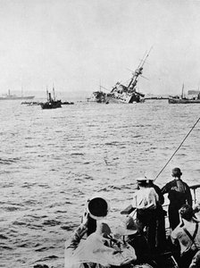 The Majestic Sinking After Being Torpedoed by an Enemy Submarine