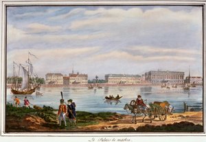 The Marble Palace and the Neva Embankment, St Petersburg, Russia, 1822 by Unbekannt