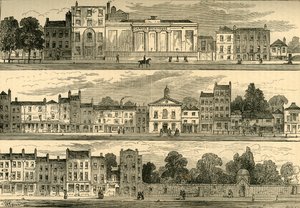The North Side of Knightsbridge in 1820, from the Cannon Brewery to Hyde Park Corner, c1876 by Unbekannt