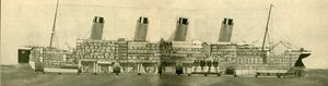 The Olympic 46,439 Tons Shown in Section, c1930