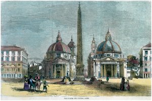 The Piazza del Popolo, Rome, Italy, c1880