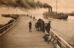 The Pier and the entrance of the Mail-Steamer, c1928
