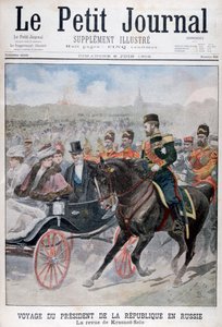 The President of the Republic of France Reviewing Troops, Krasnoye Selo, Russia by Unbekannt