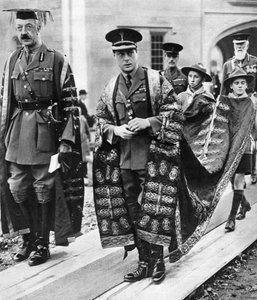 The Prince of Wales as chancellor of the University of Wales, Bangor, 1923