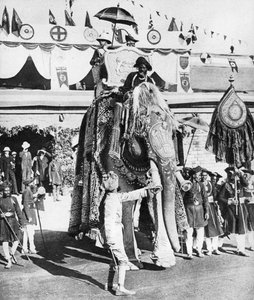 The Prince of Wales with the Maharajah of Gwalior during his Indian Tour