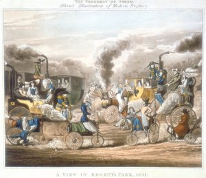 The Progress of Steam. A View in Regents Park by Unbekannt