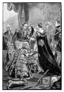 The Queen Investing the Emperor of the French with the Order of the Garter by Unbekannt
