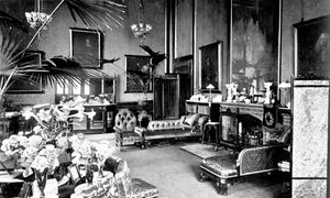 The Red Drawing Room in the Speakers House, Palace of Westminster, London