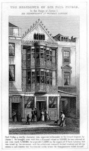 The Residence of Sir Paul Pindar, Bishopsgate, City of London by Unbekannt