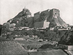 The Rock seen from the north, Trichinopoly, India, 1895 by Unbekannt