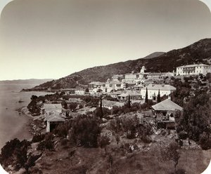 The Rossikon St Panteleimon Monastery on Mount Athos, Greece, 1860s