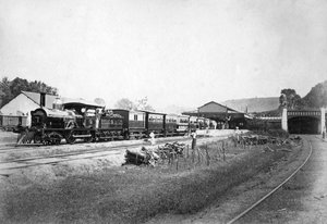The Royal Train Leaving Kandy Station, Sri Lanka, c. 1910s by Unbekannt