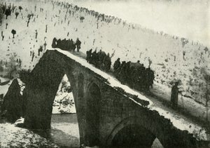 The Serbian Army General Staff on Their Retreat Through Albania by Unbekannt