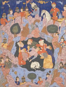 The Seven Sleepers of Ephesus, Folio from a Falnama Book of Omens
