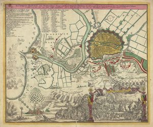 The Siege of Danzig, 1734 by Unbekannt