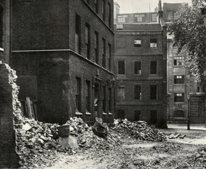 The Site of the Gateway from Fetter Lane and the Derelict Houses Awaiting Demolition