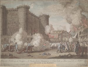 The Storming of the Bastille on 14 July 1789 by Unbekannt