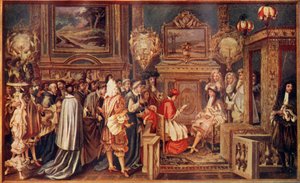 The Sun King Louis XIV of France with His Brilliant Court by Unbekannt