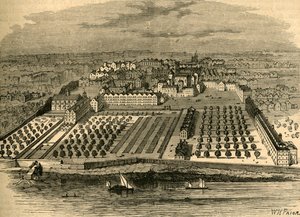 The Temple in 1671. From an old birds-eye view in the inner temple by Unbekannt
