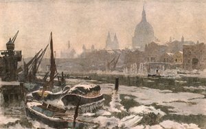 The Thames: A Severe Winter, c1900 by Unbekannt