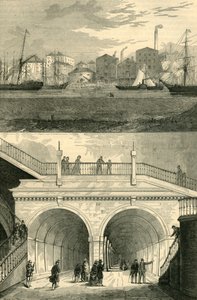 The Thames Tunnel as it appeared when originally opened for traffic, c1872 by Unbekannt