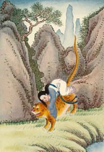 The Tiger Carries Off Miao Shan by Unbekannt