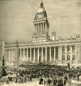 The Town Hall: An Open-Air Band Performance, 1898 by Unbekannt