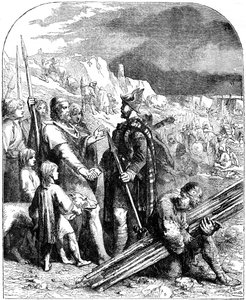 The Treaty of Peace between the Saxon Leaders and the British King, 19th Century by Unbekannt