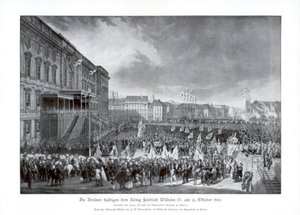 The Accession to the Throne of Frederick William IV of Prussia, 15 October 1840 by Unbekannt
